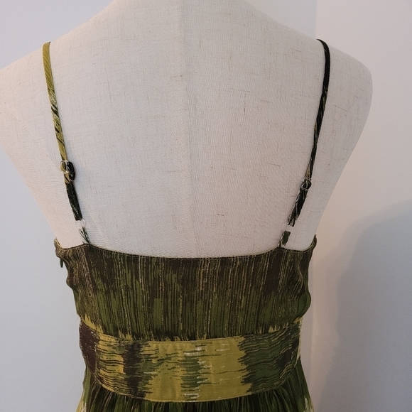 Apt. 9 Green Maxi Dress Beaded at the Waist Sz 6 - Picture 3 of 13